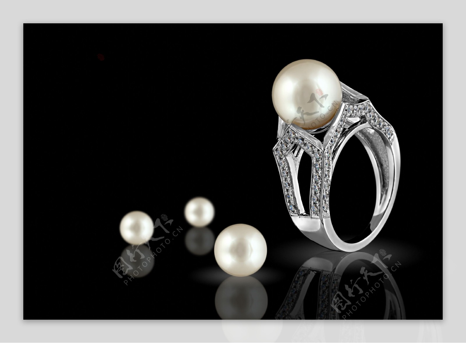 珍珠戒指图片