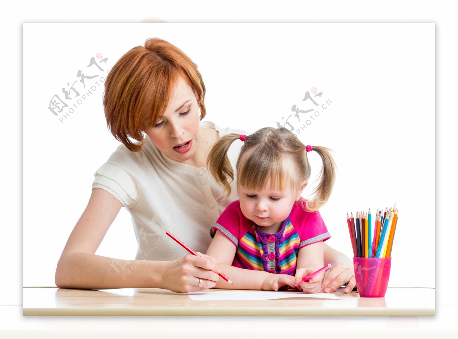 教女儿学习的妈妈图片