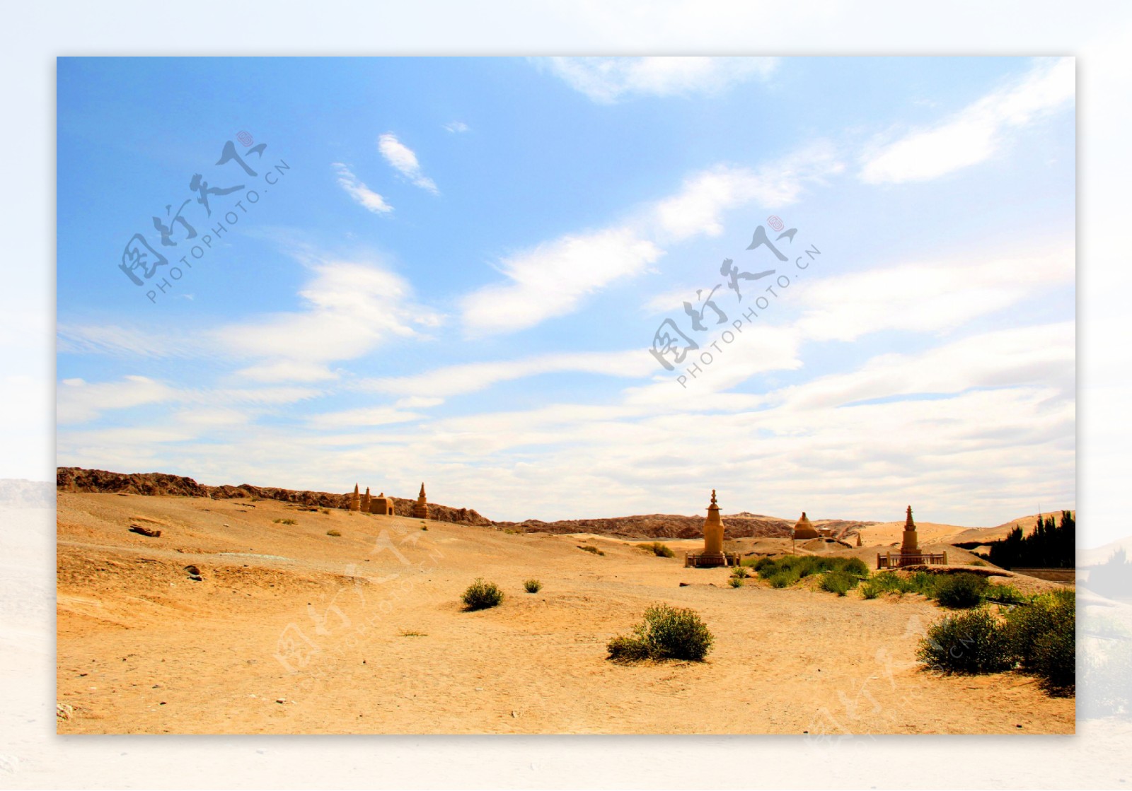 沙漠黄昏景色图片