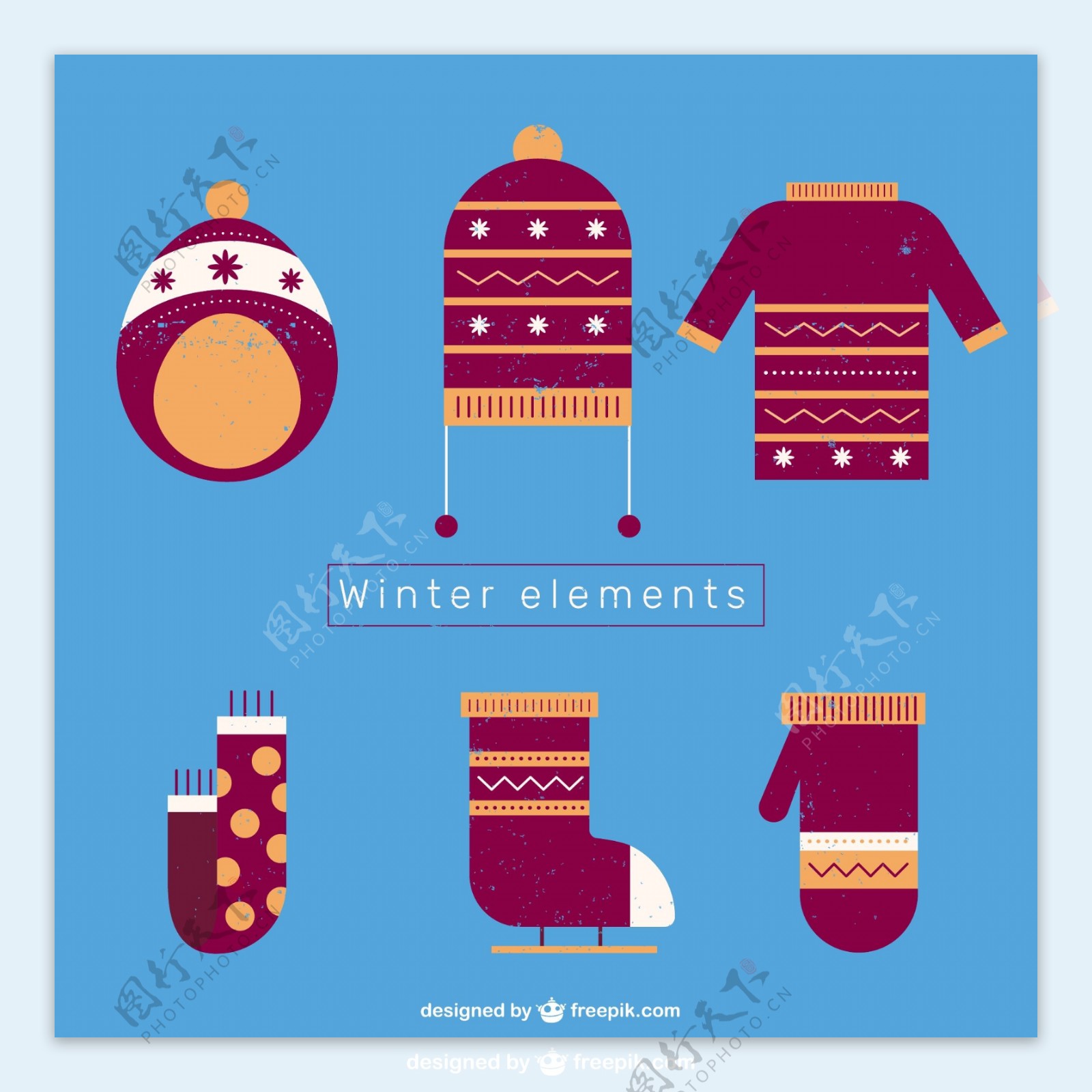 冬季纺织元素