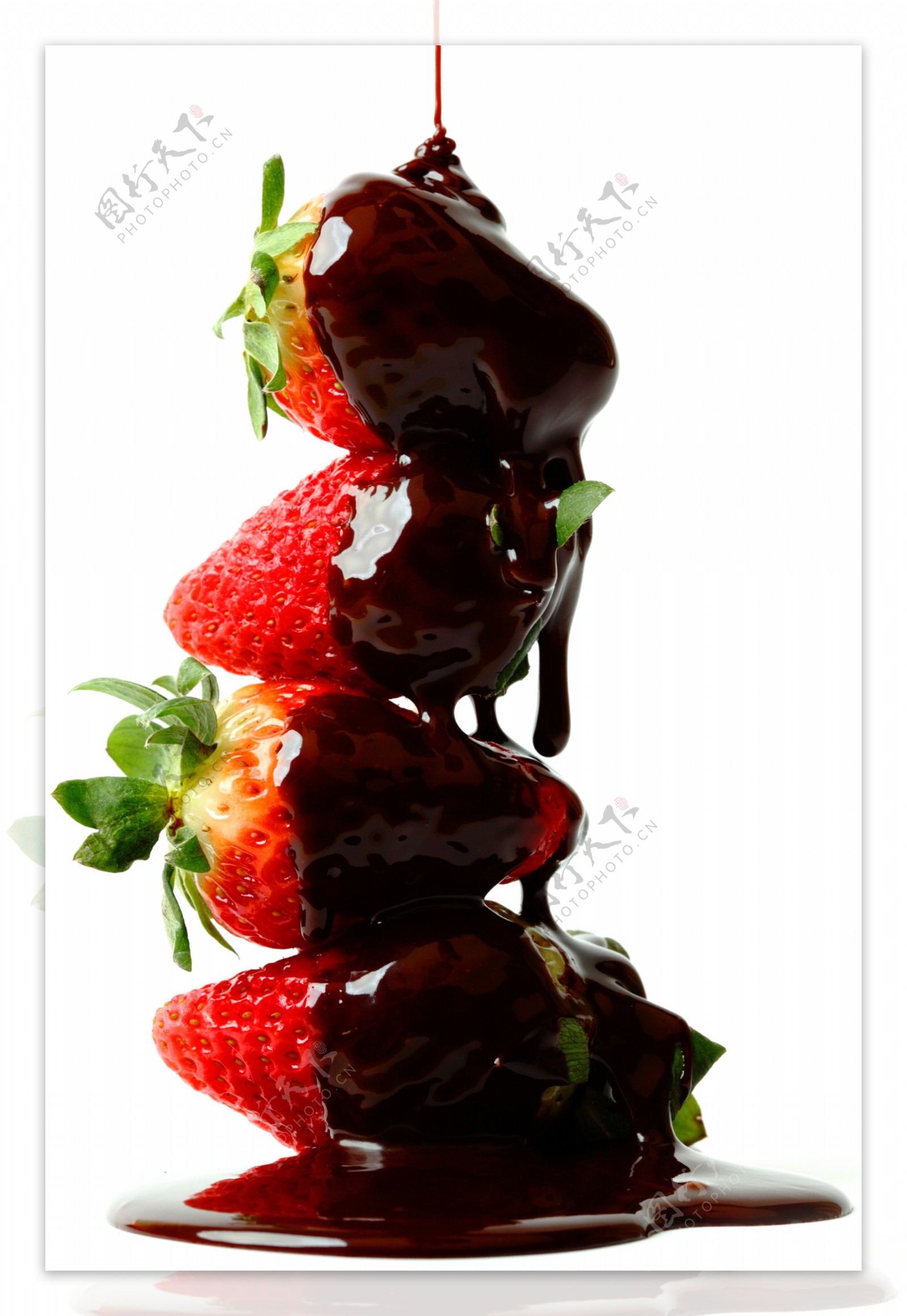草莓上的巧克力