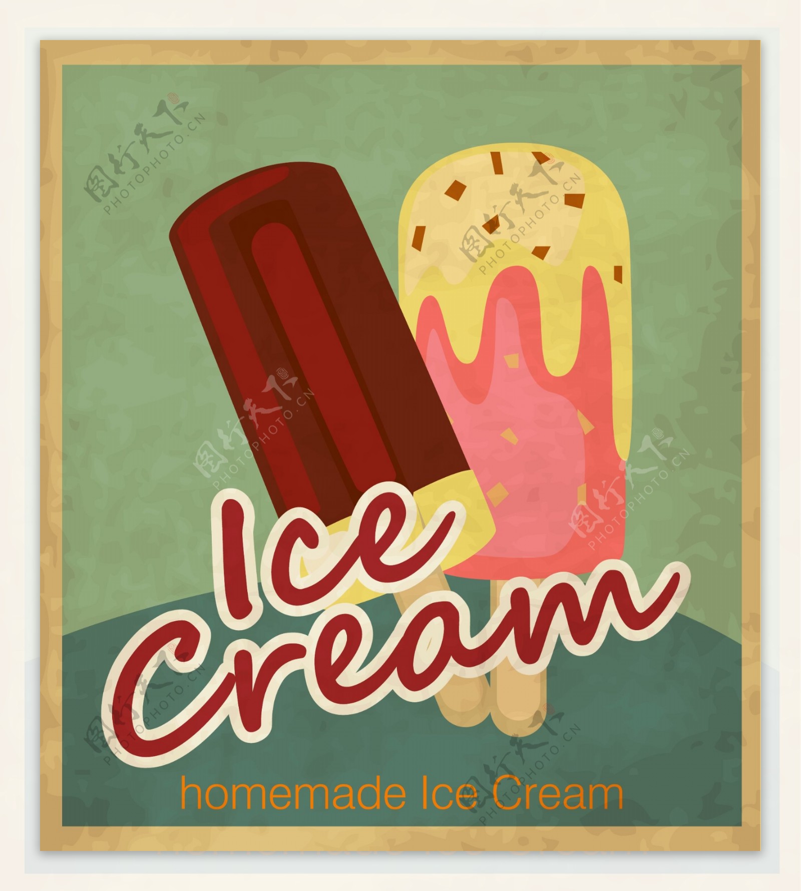 复古冰淇凌海报