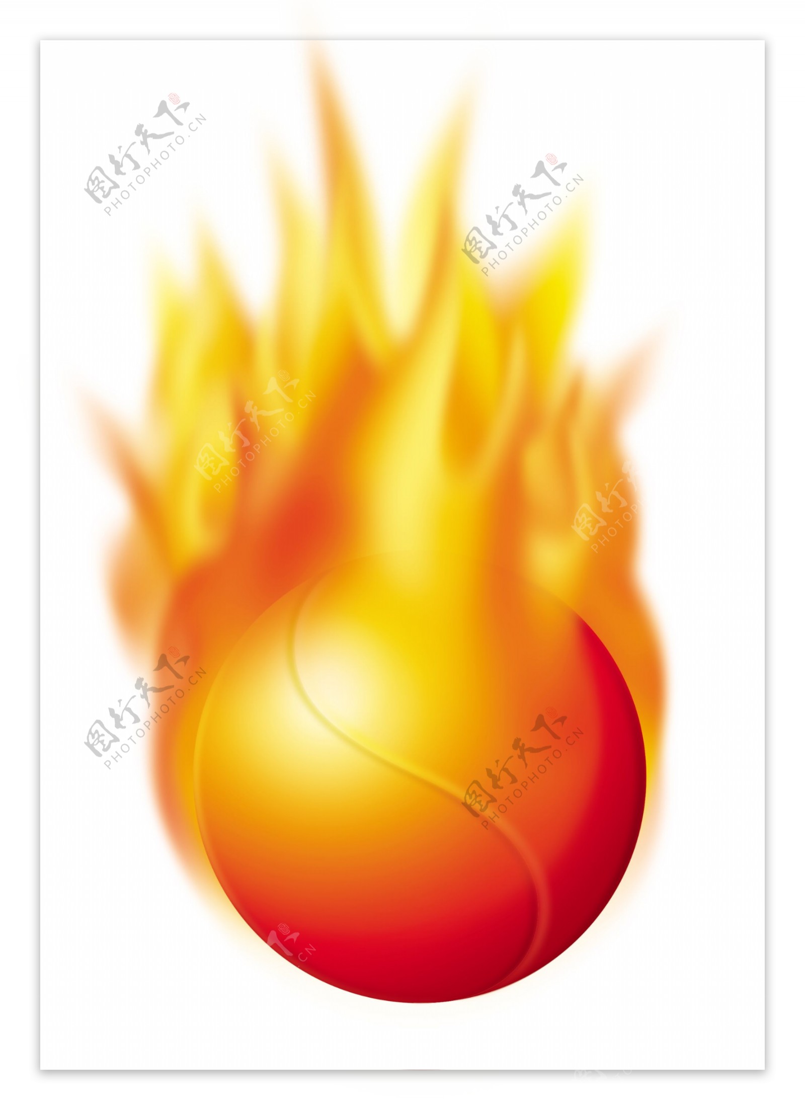 PSD燃烧的火球