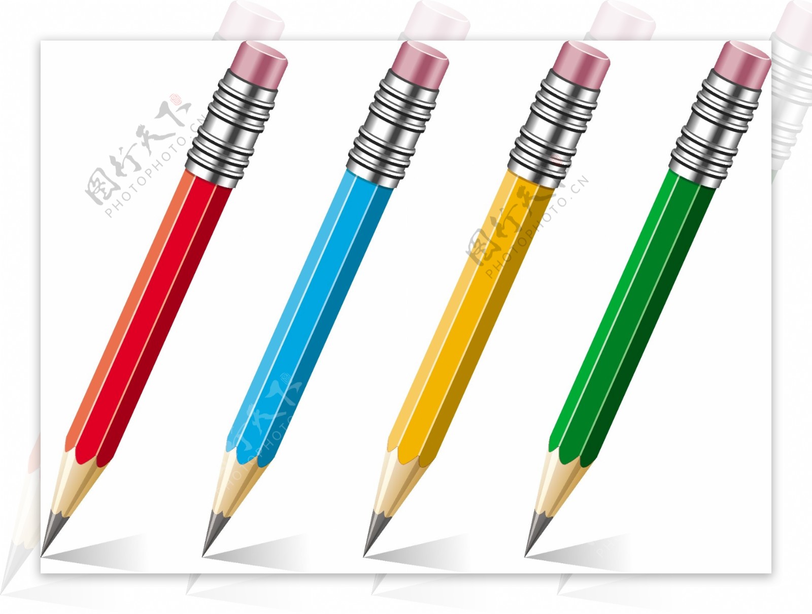 彩色矢量铅笔