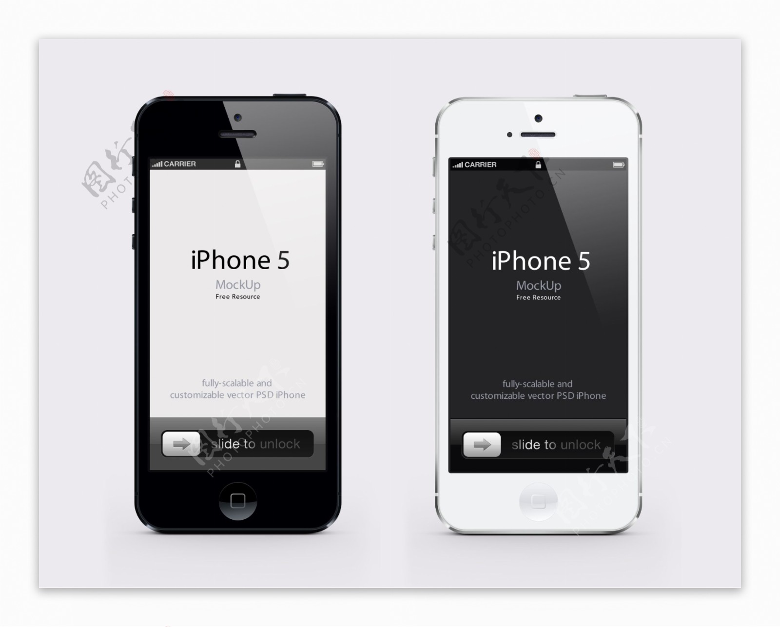 iPhone5黑白模型
