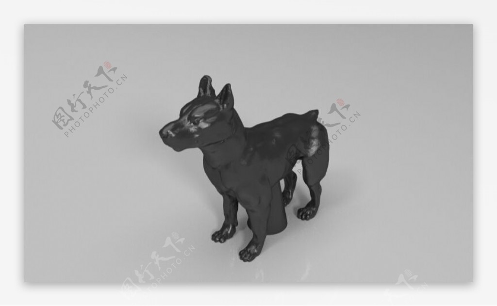 狼狗3D打印模型