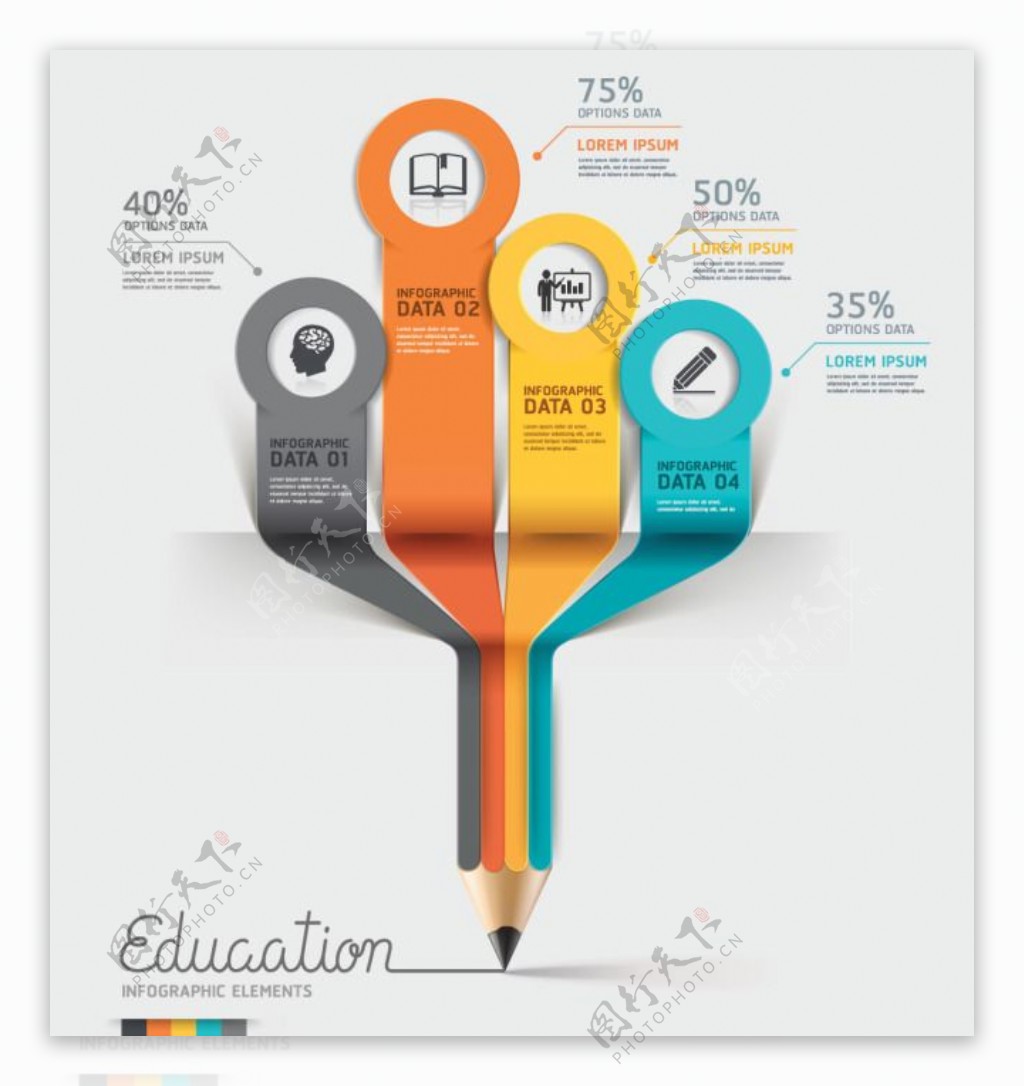 创意商务信息图表设计矢量素材