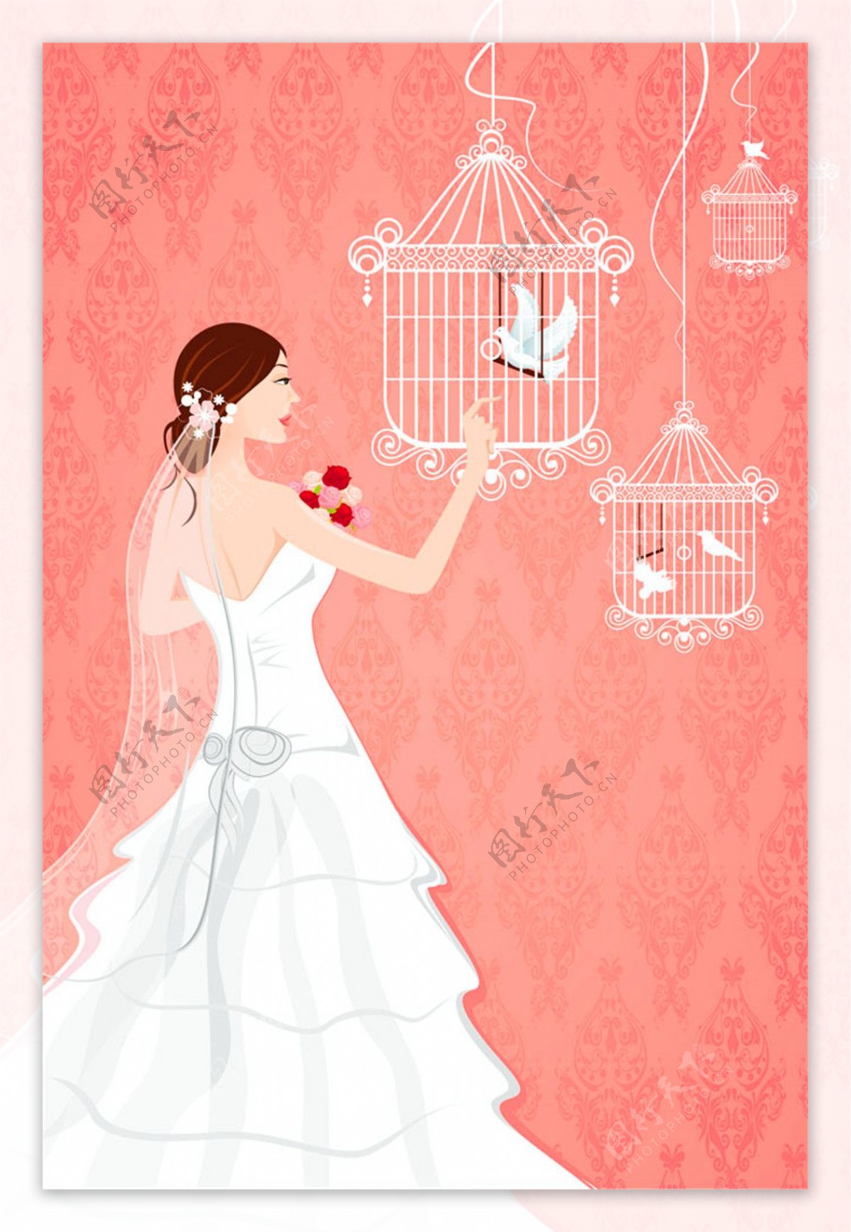 新娘和鸟笼图片