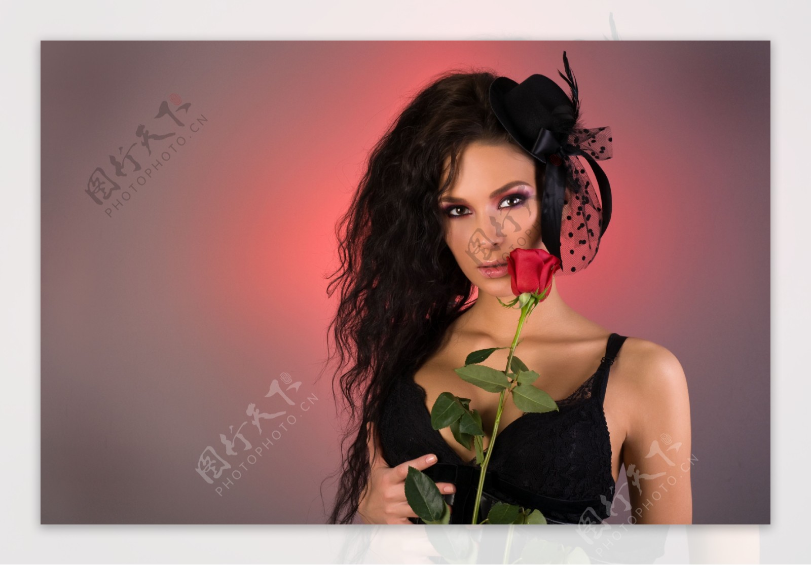红玫瑰与女人图片