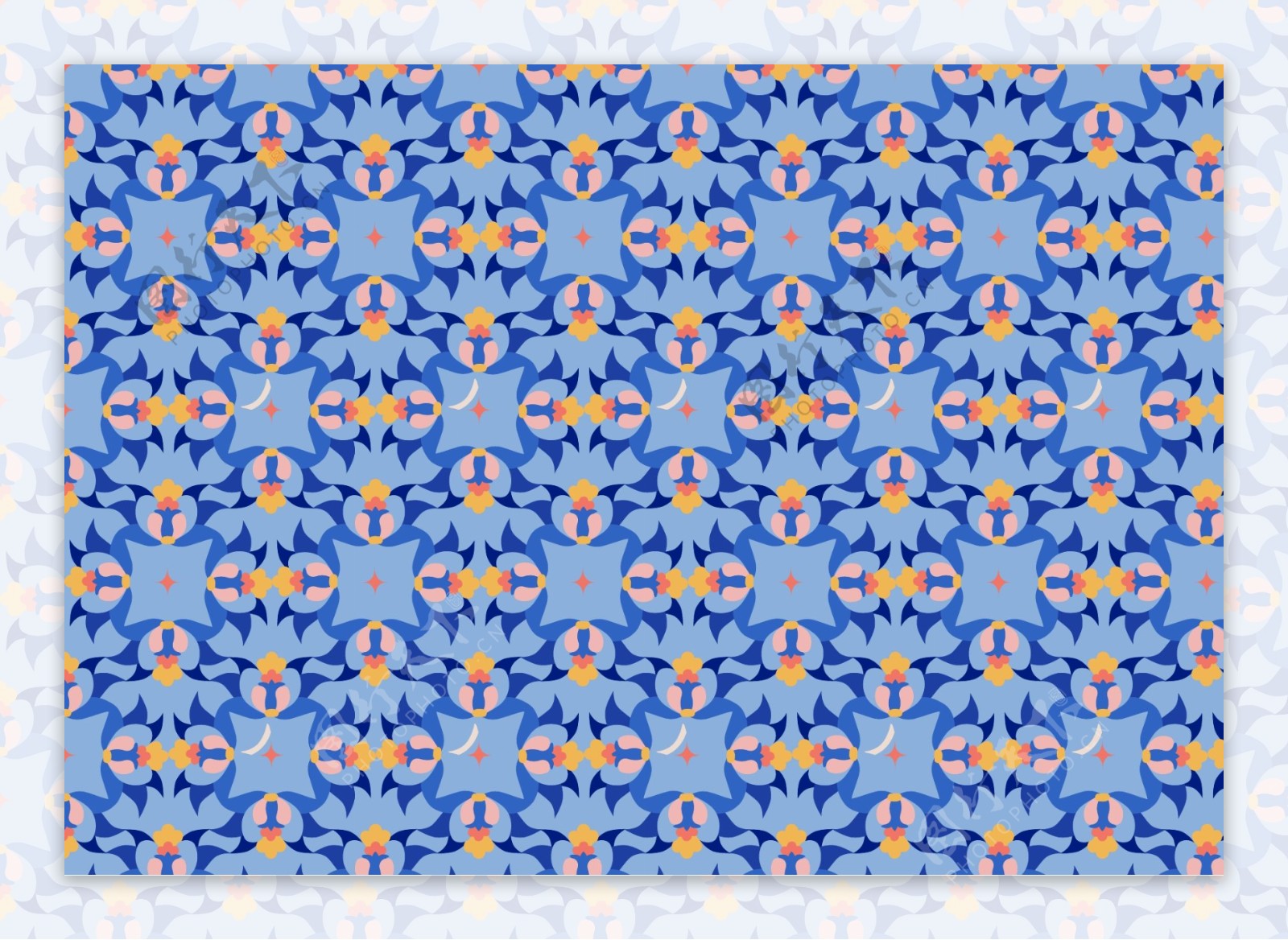 花卉瓷砖模式