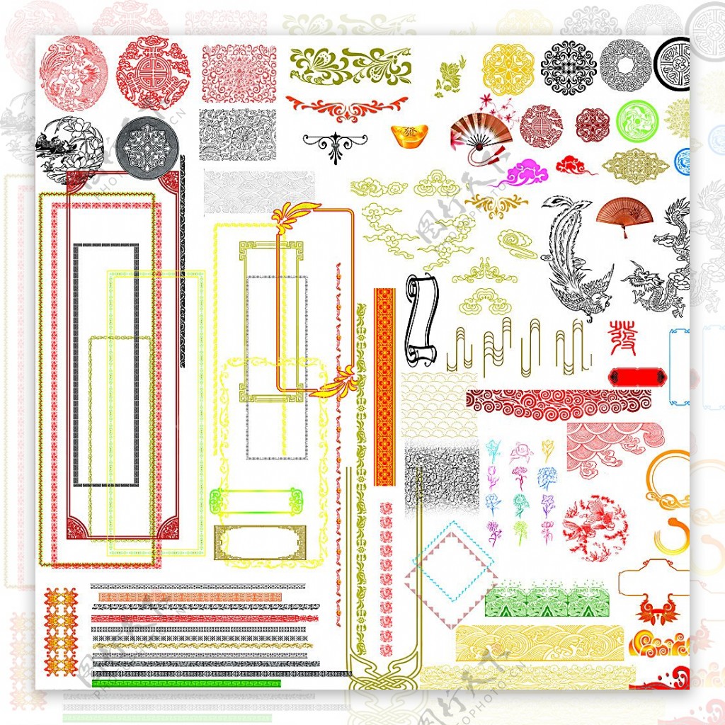古典花纹边框素材图片
