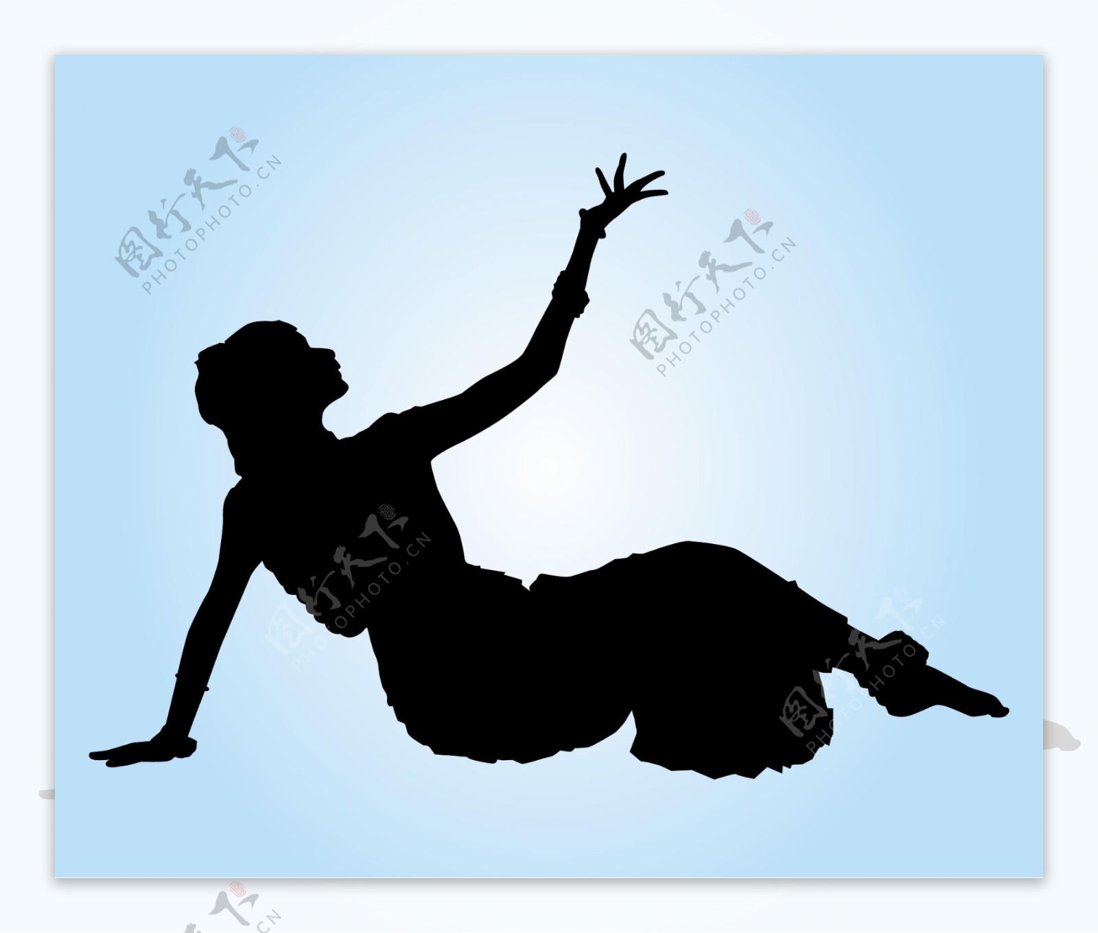 地板上的印度舞者