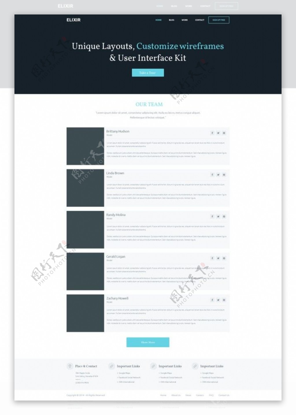 UI企业网站页面模板