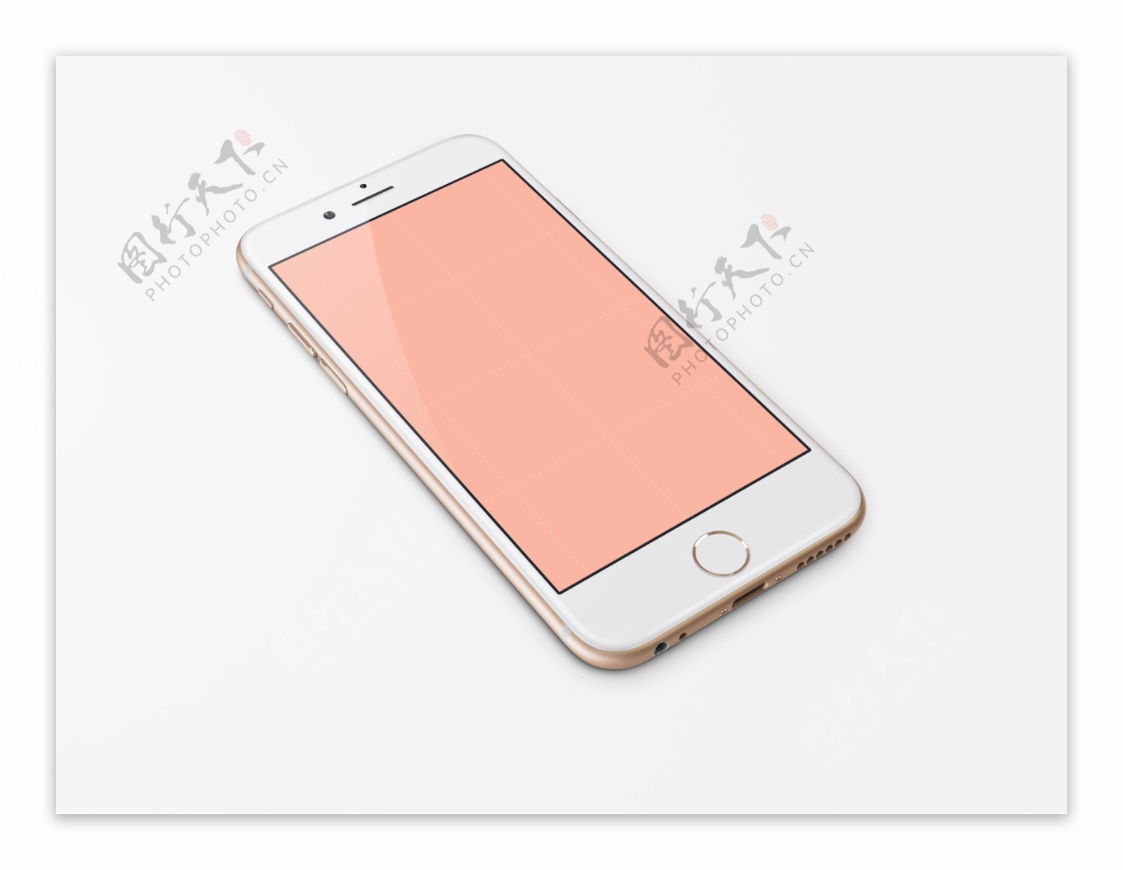 金色iphone6斜面模板图片