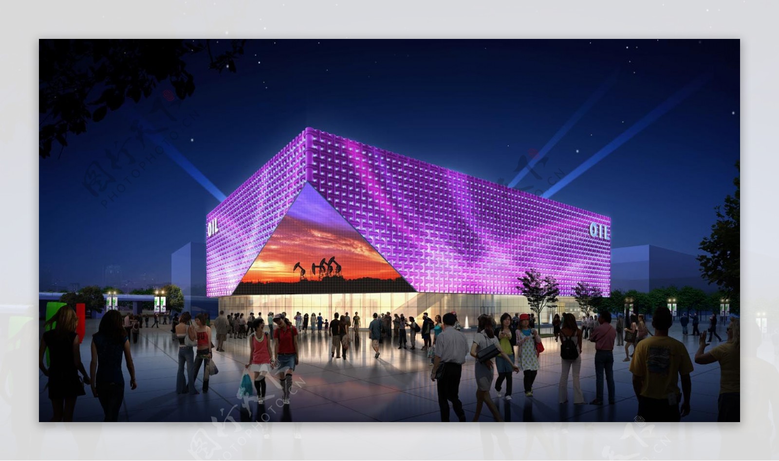 位图建筑个性建筑色彩紫色免费素材