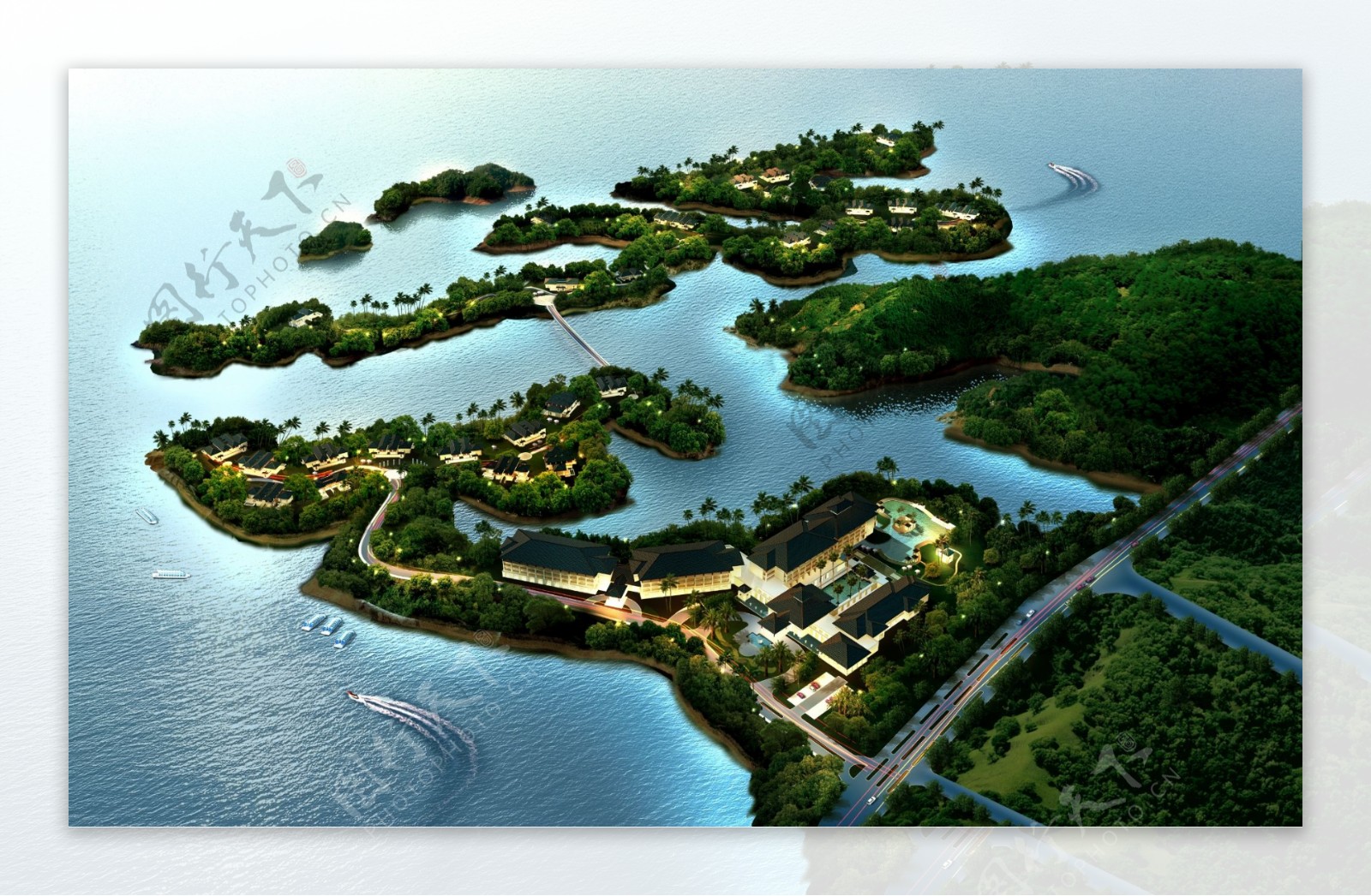 海岛别墅景观设计图片
