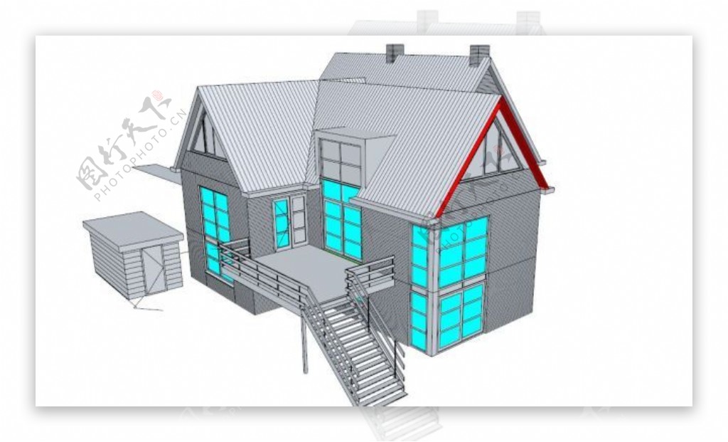 别墅SKP单体模型