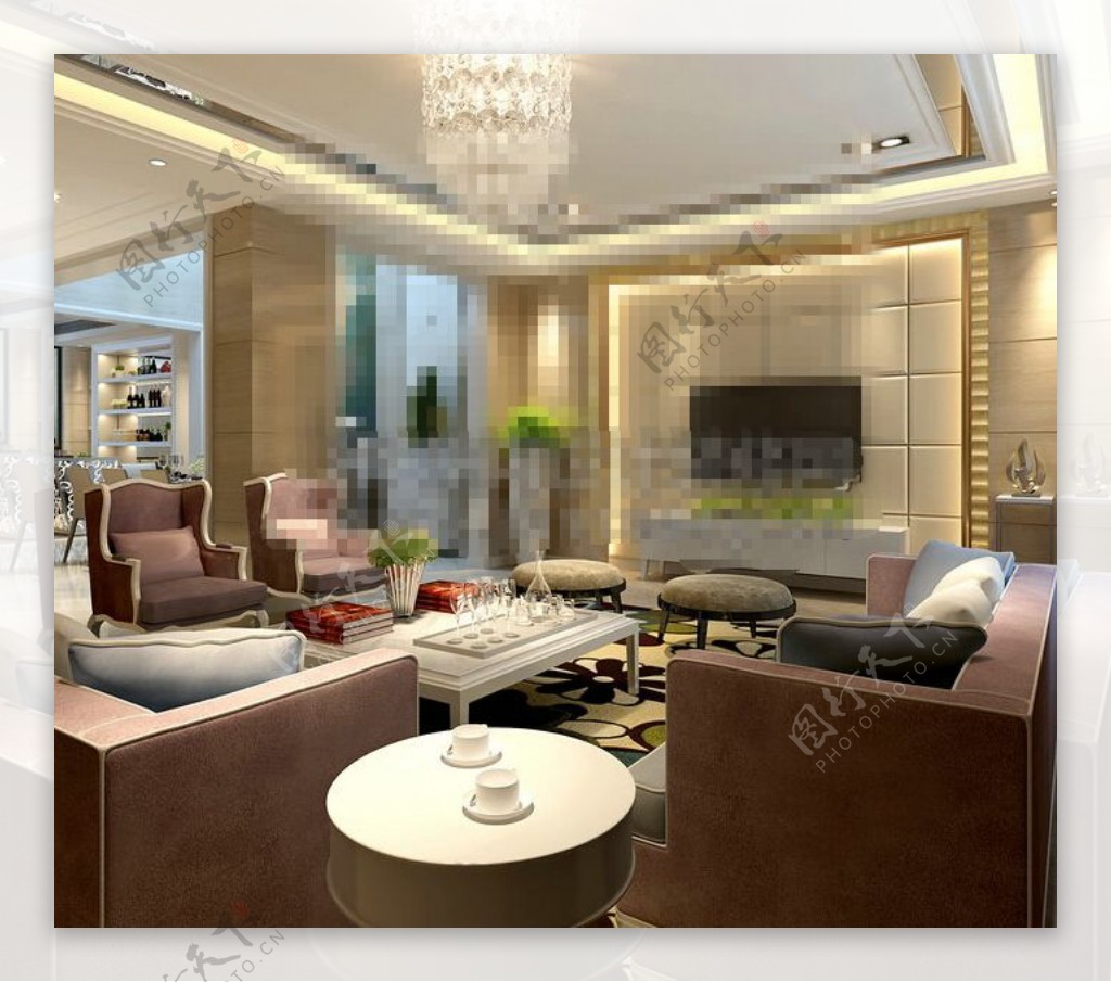 美式客厅设计素材美式客厅模板下载