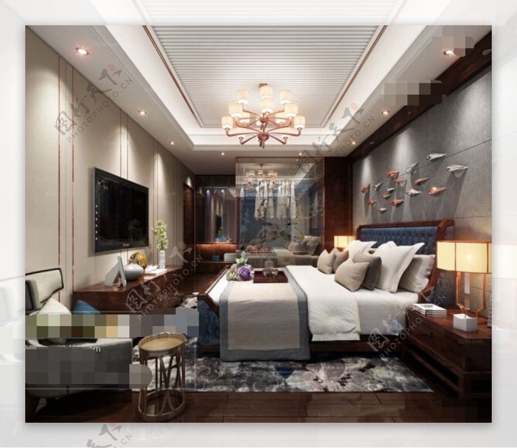 卧室空间3d模型素材设计