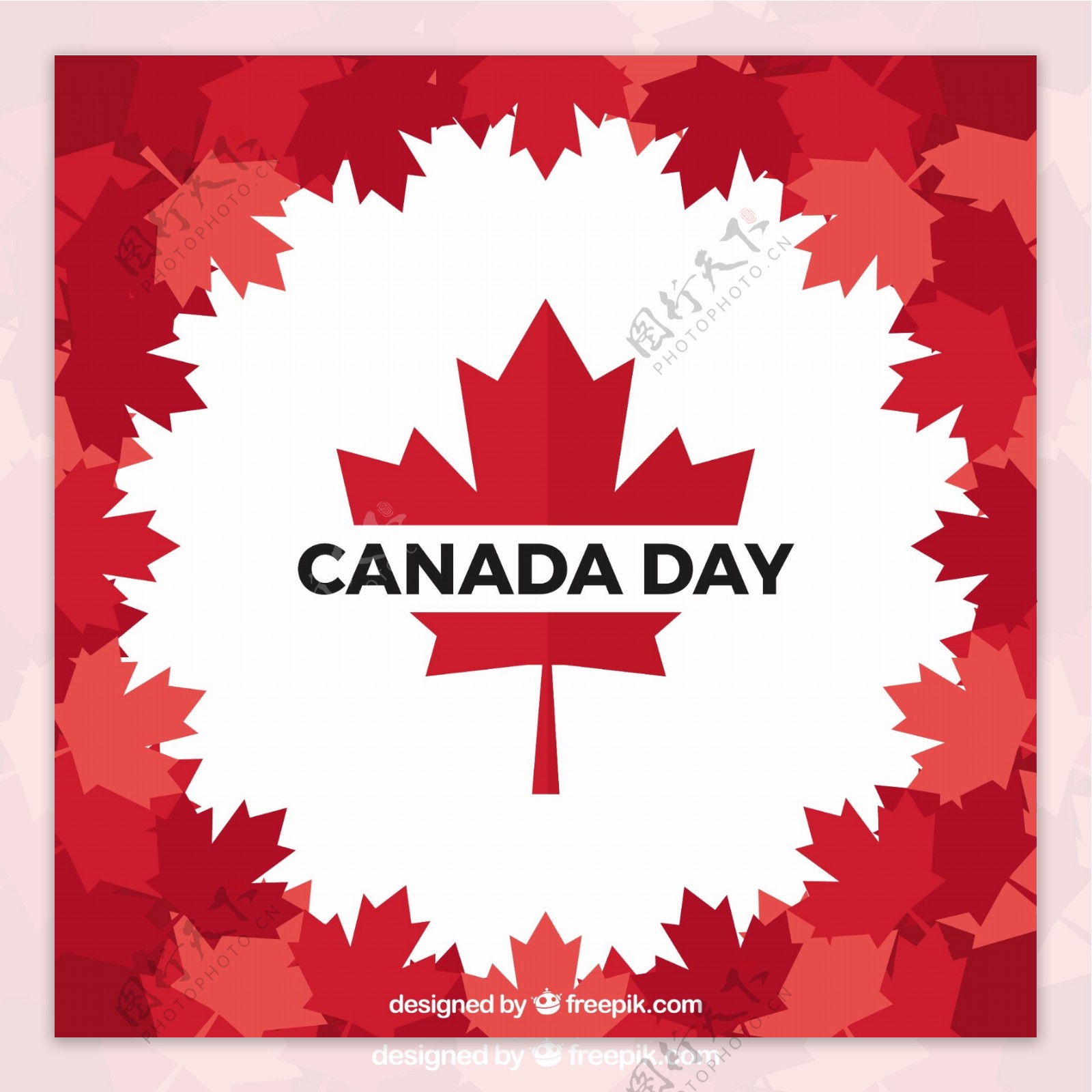 创意加拿大国旗背景矢量素材