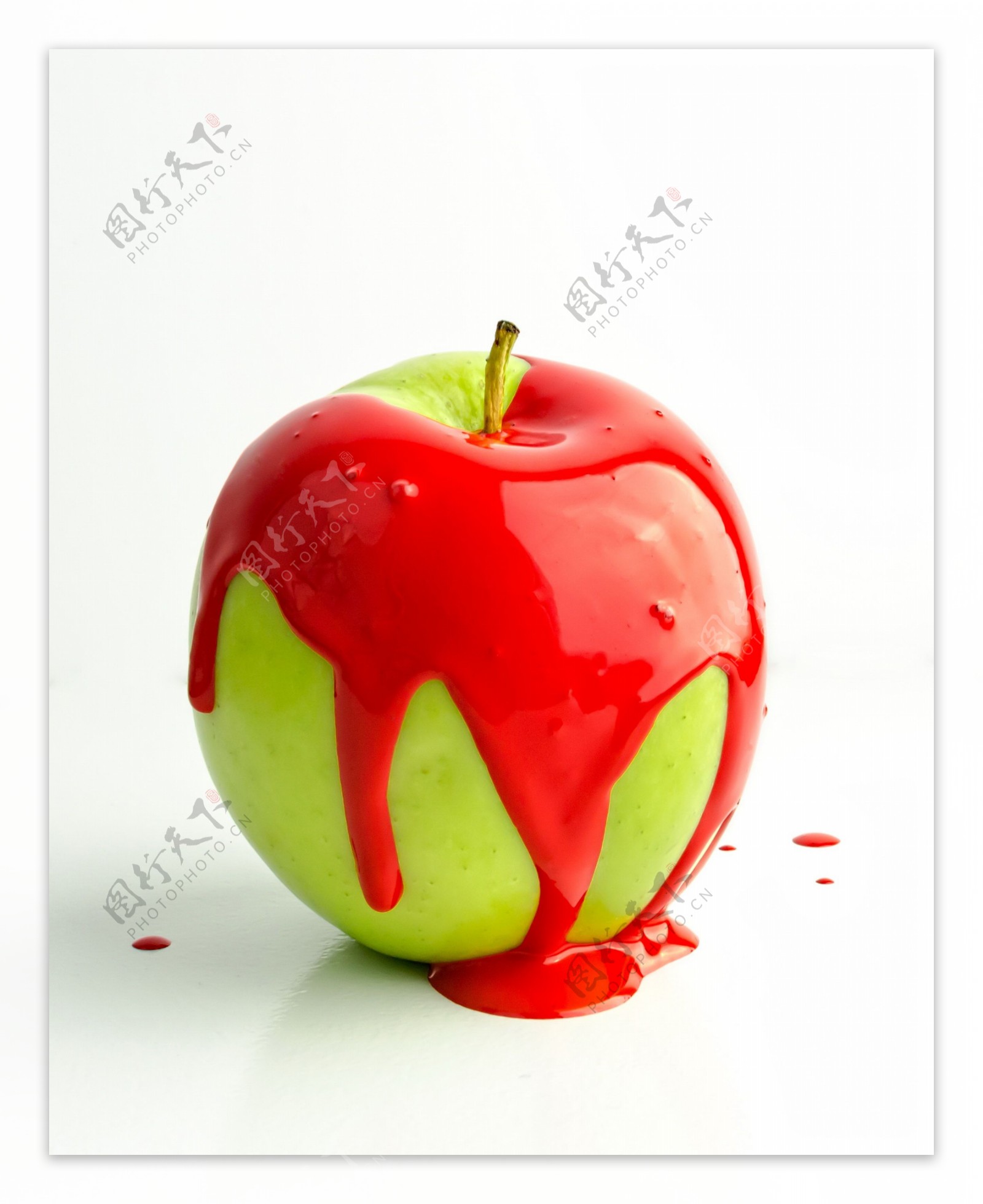 涂漆青苹果图片