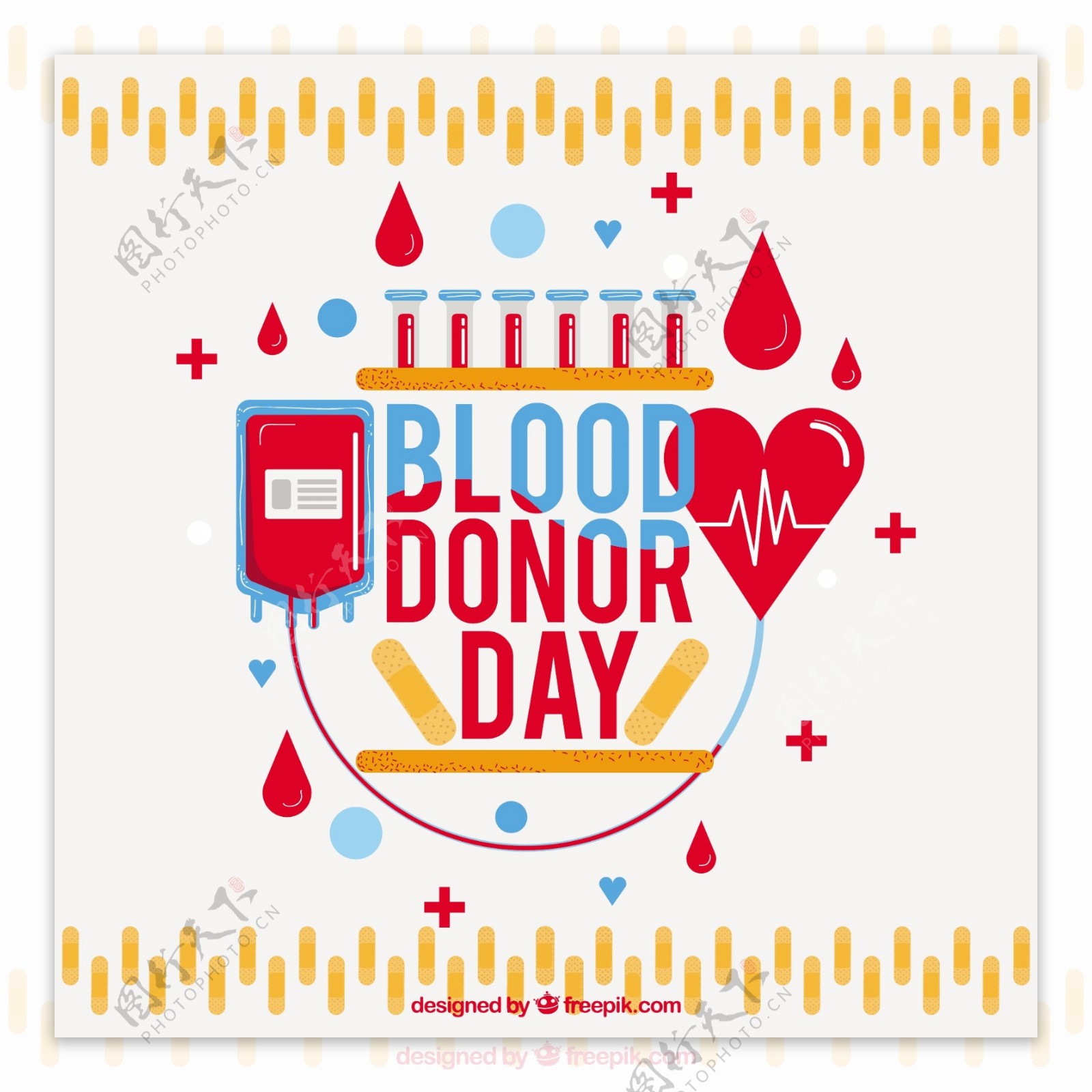献血日背景与输血的设计