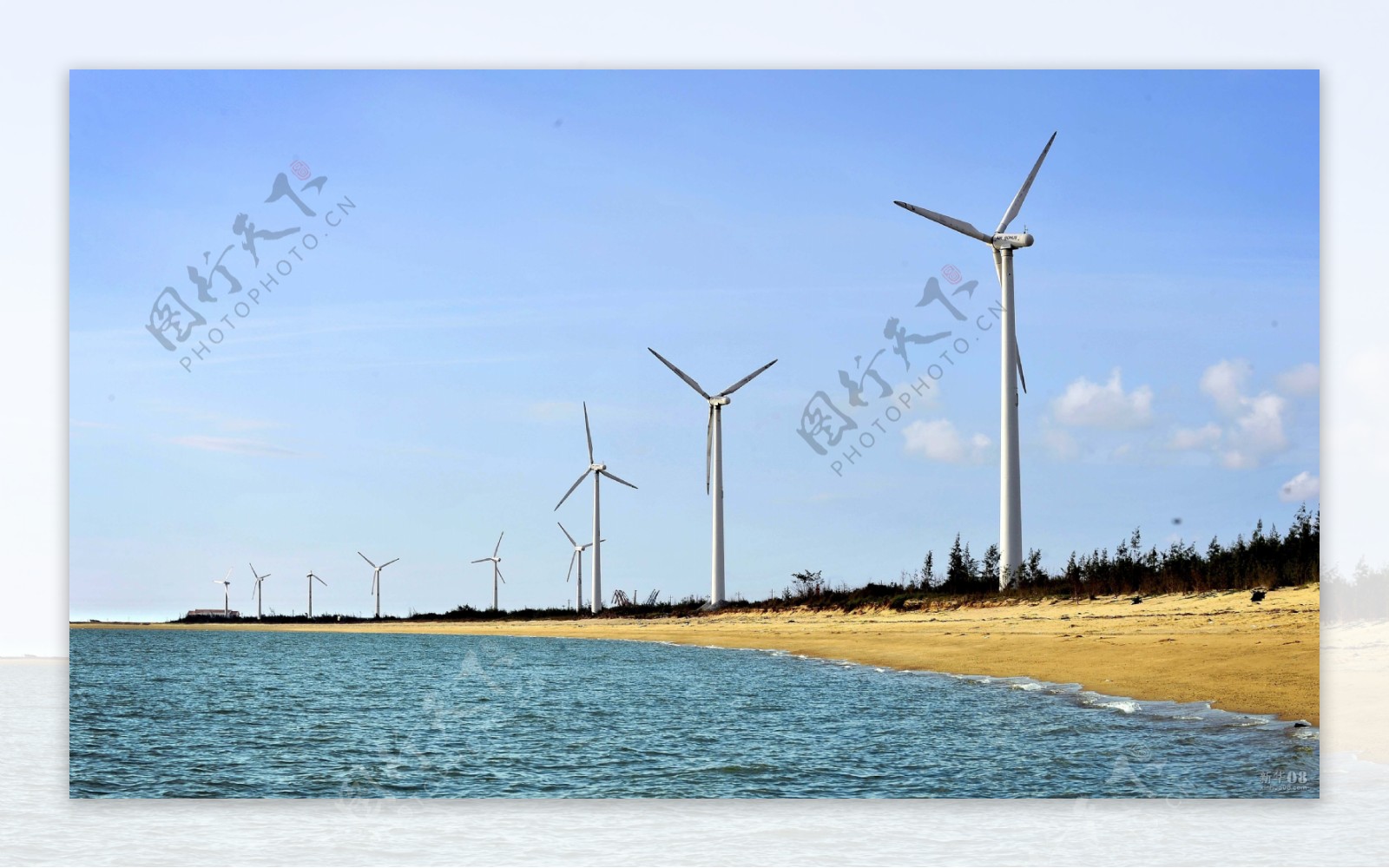 工业生产风力发电摄影图片