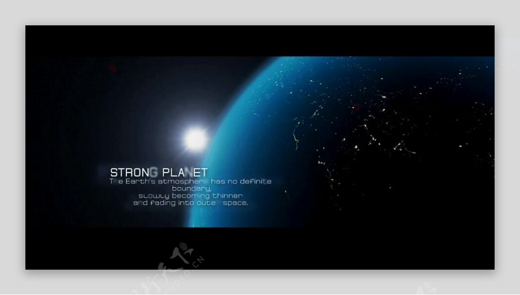 外太空地球印象创意科幻片头AE模板