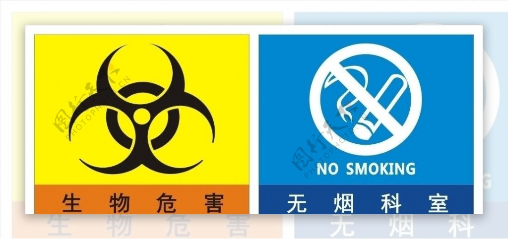 生物危害与禁烟标识