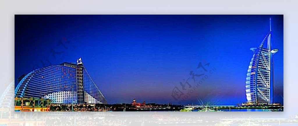 迪拜建筑banner创意设计