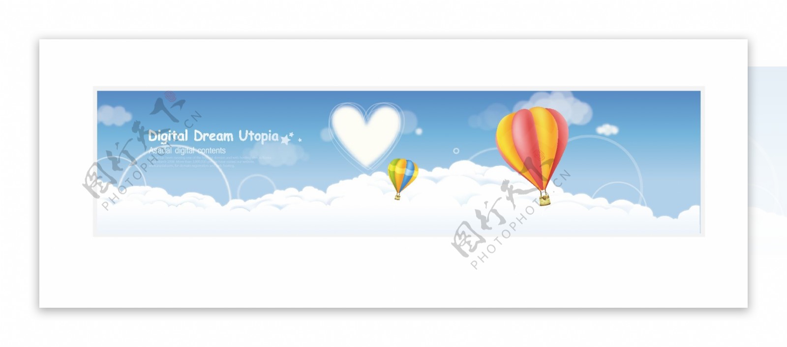 徇丽多彩的热气球爱情卡片矢量格式