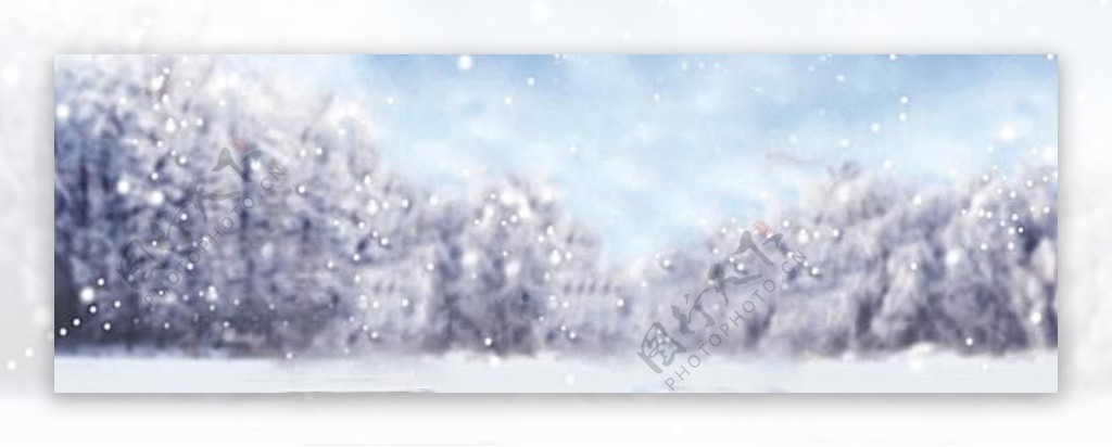 冬季雪地靴唯美雪景背景banner