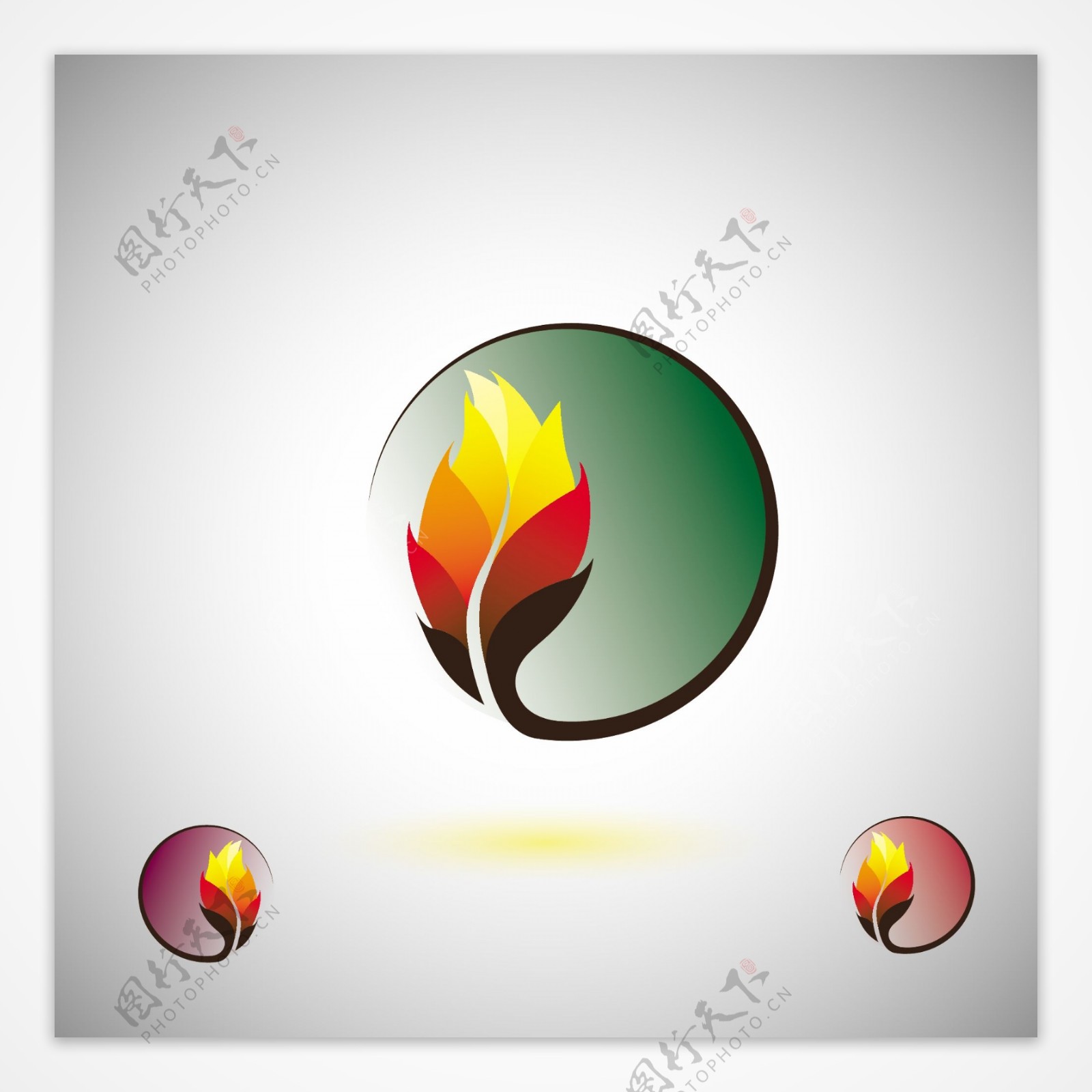 花卉logo设计图片