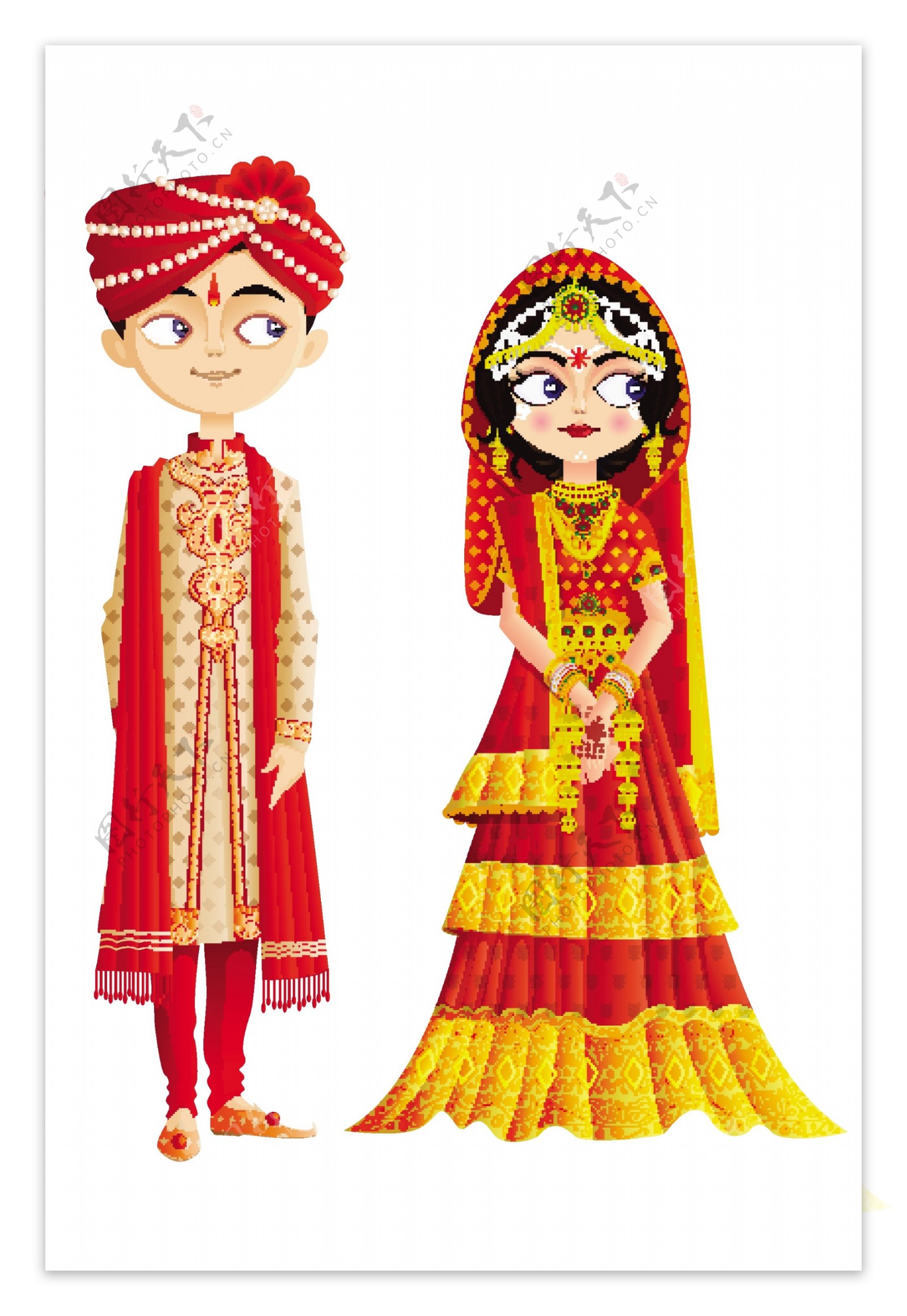 印度传统婚礼服饰