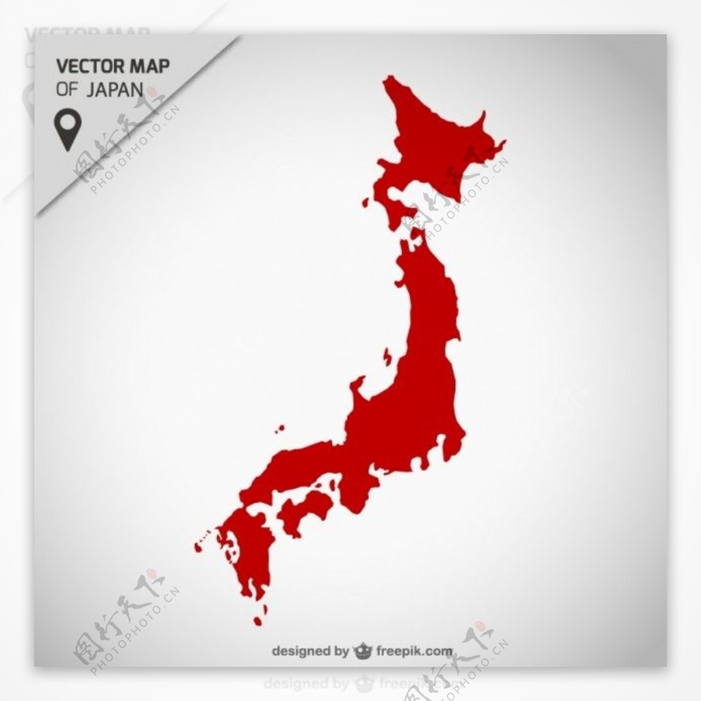 日本红地图