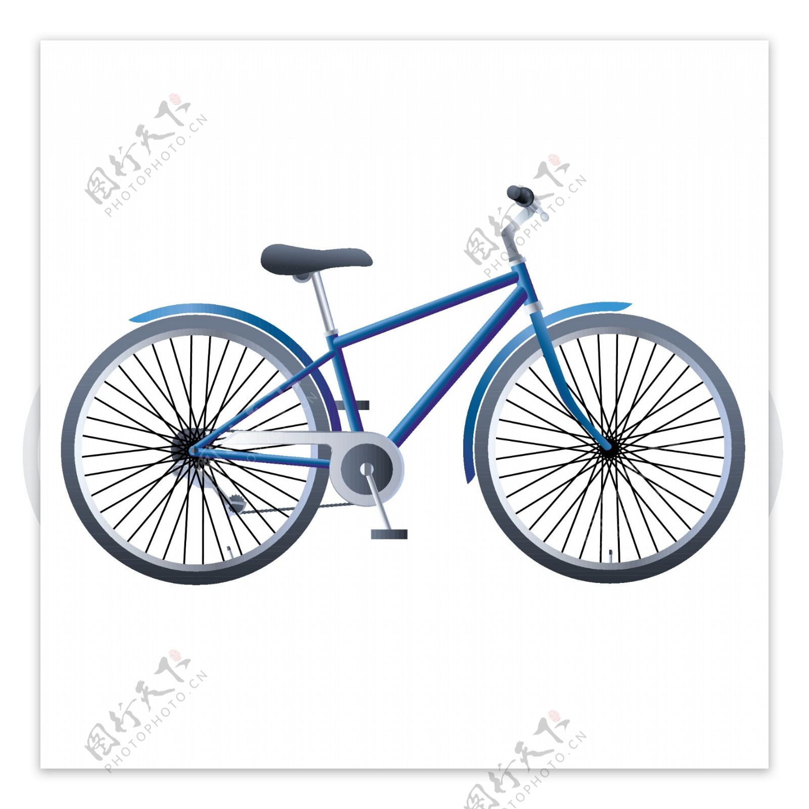 自行车交通工具矢量EPS格式0001