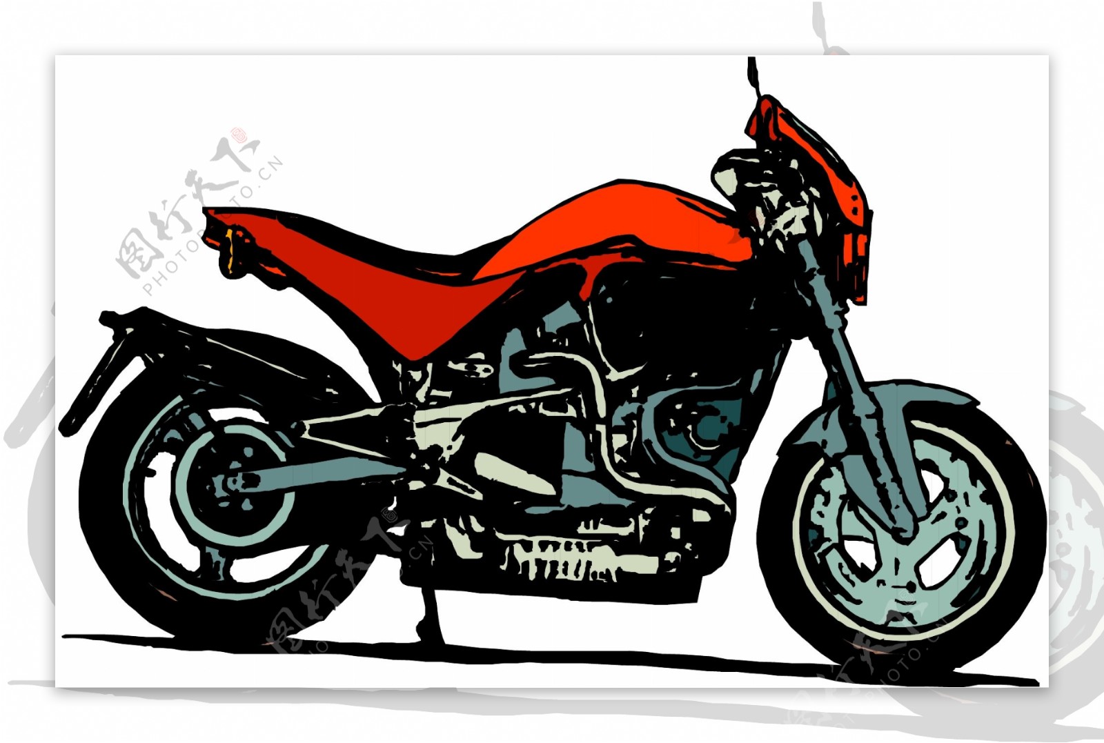 摩托车矢量素材EPS格式0063