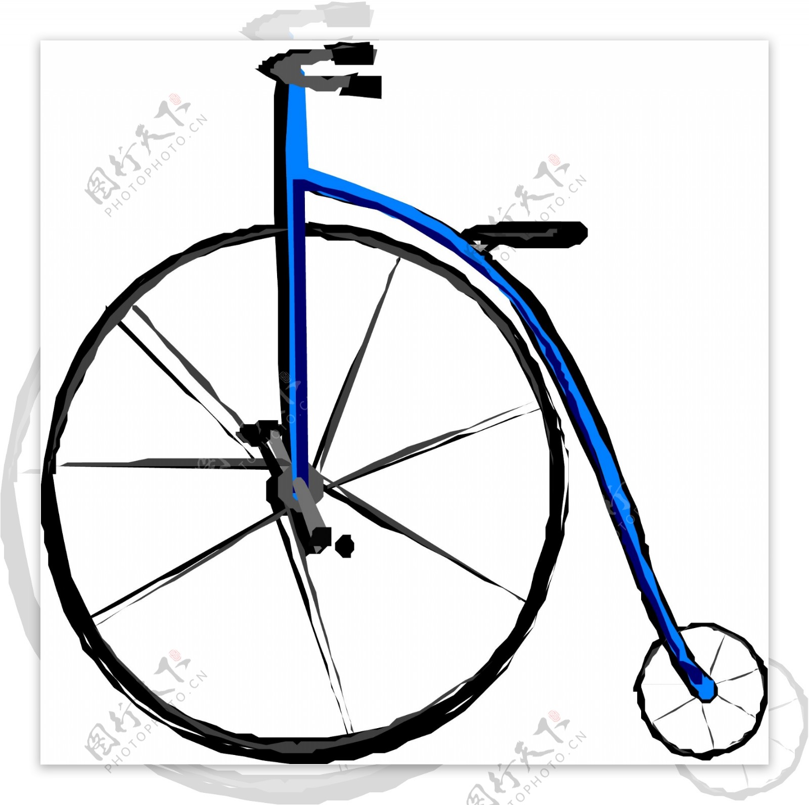 自行车矢量素材EPS格式0022