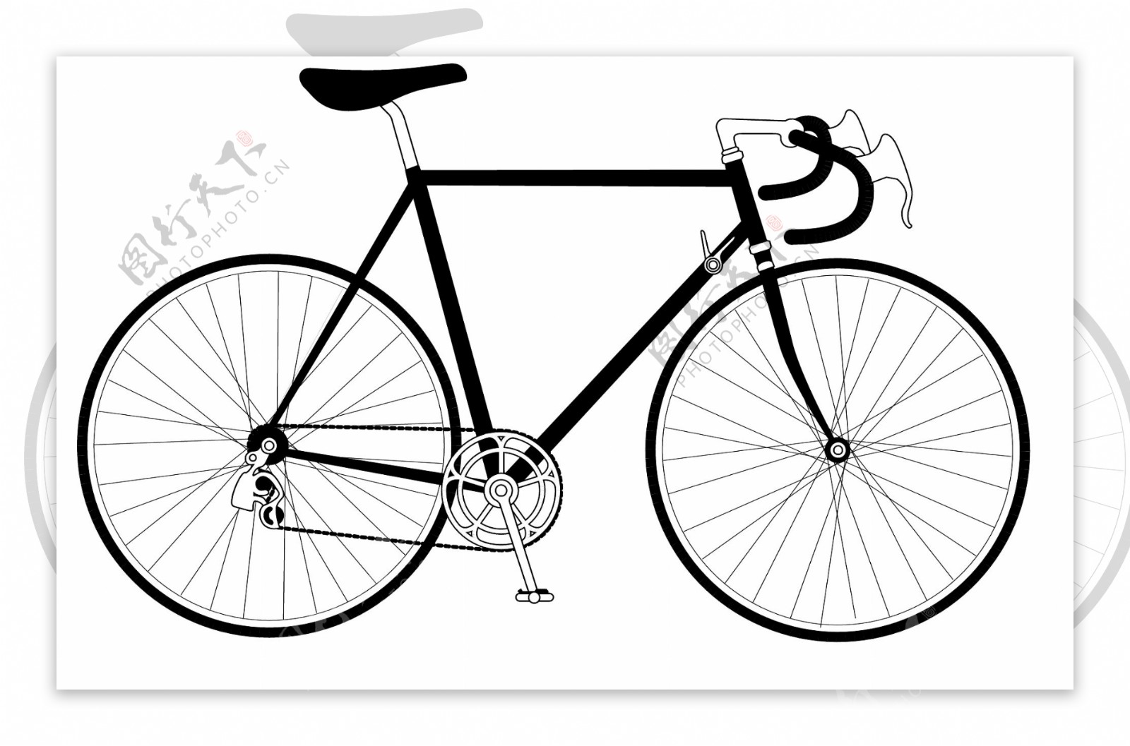 自行车交通工具矢量素材EPS格式0028