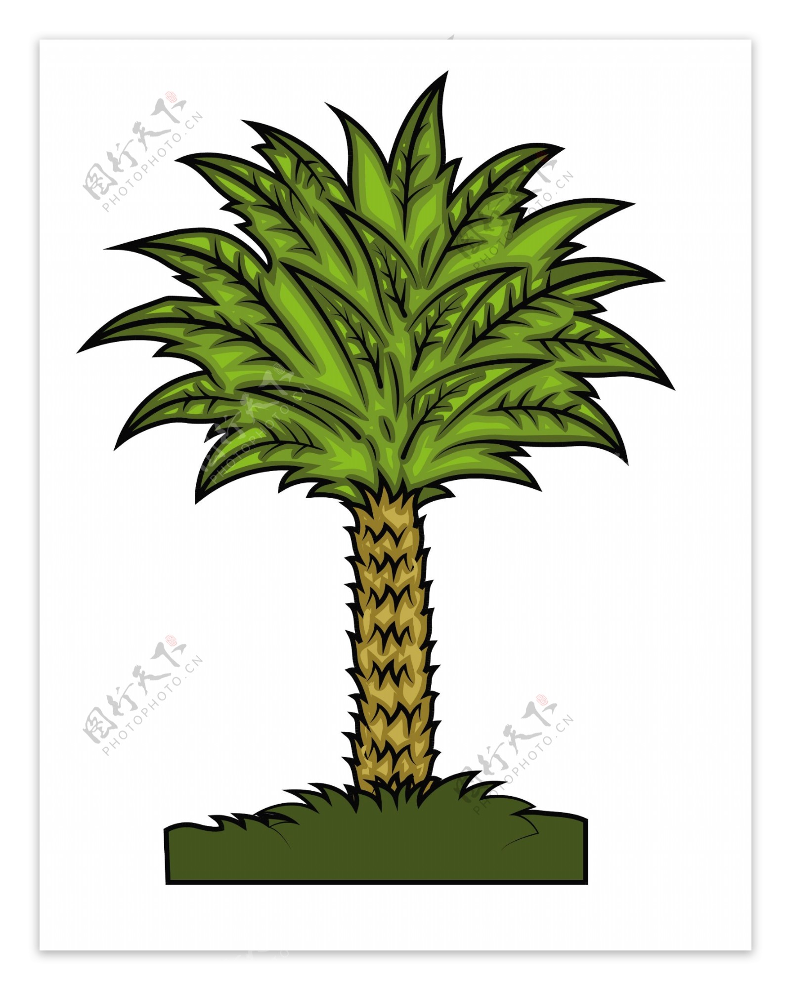 花哨的棕榈树矢量