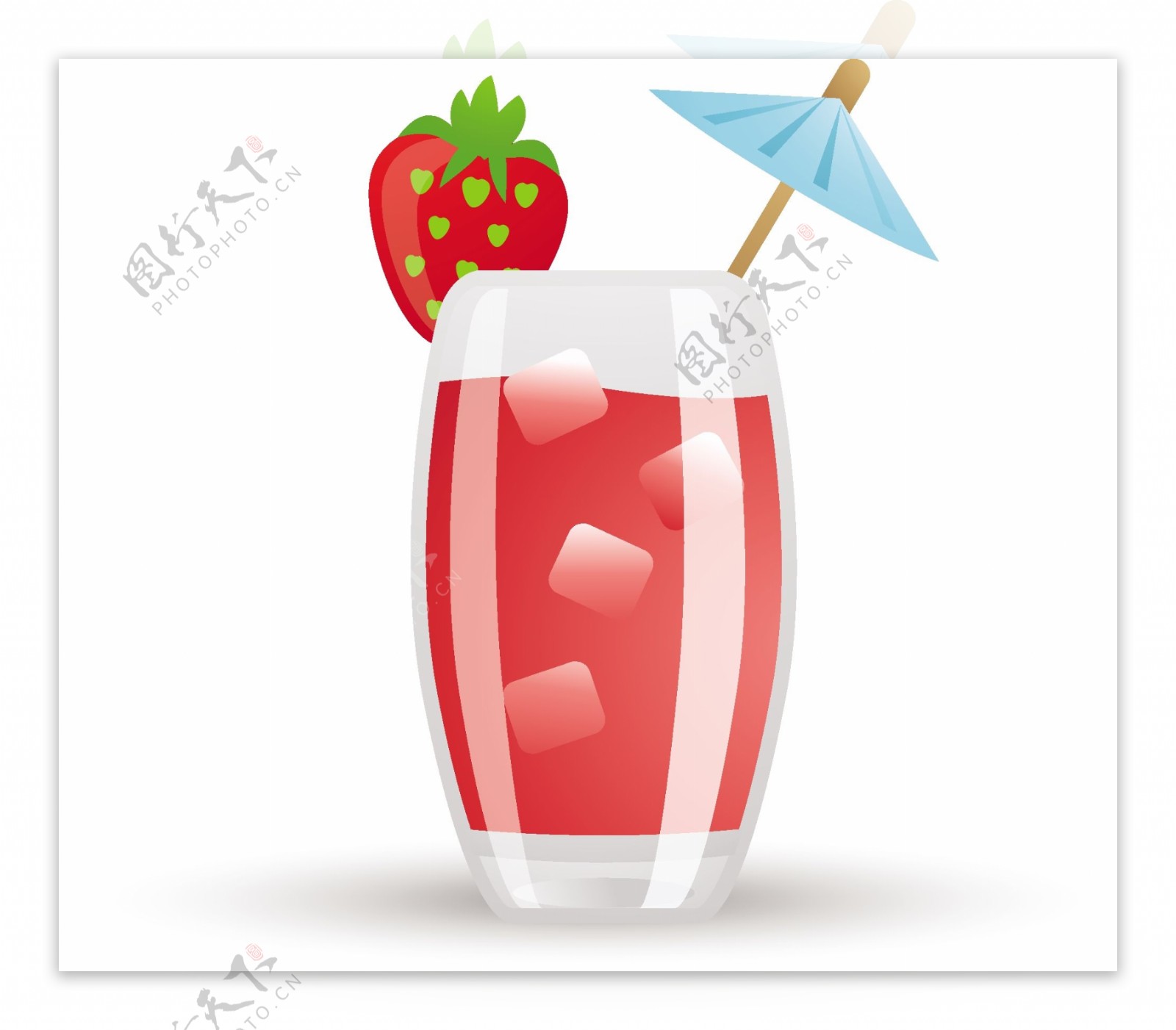 冷冻草莓饮料图标