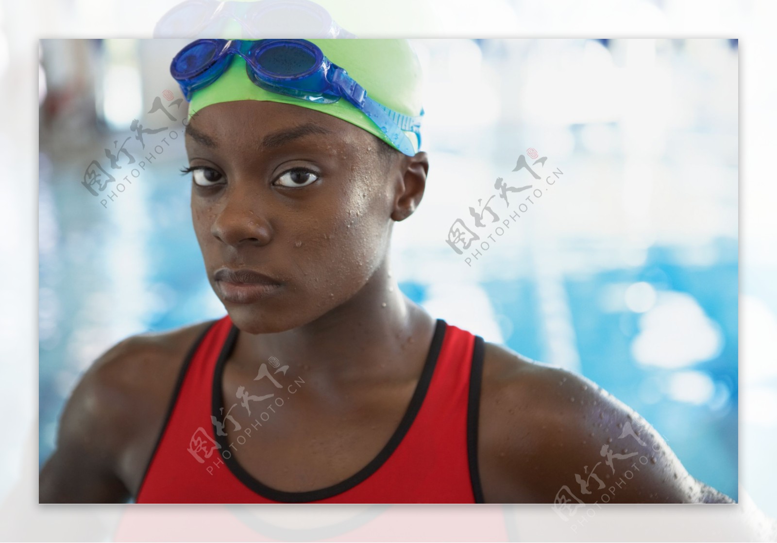 黑人游泳运动员高清图片