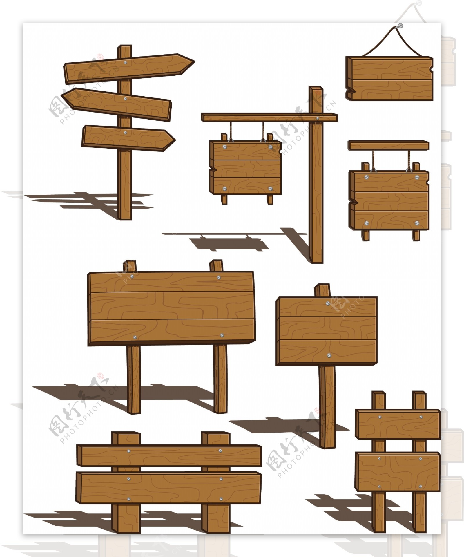 木材标志标志矢量素材