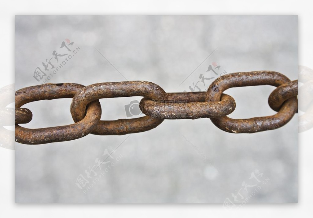 生锈的铁锁链