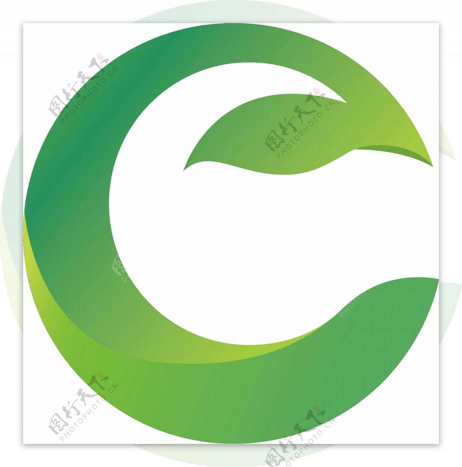 树叶圆形logo