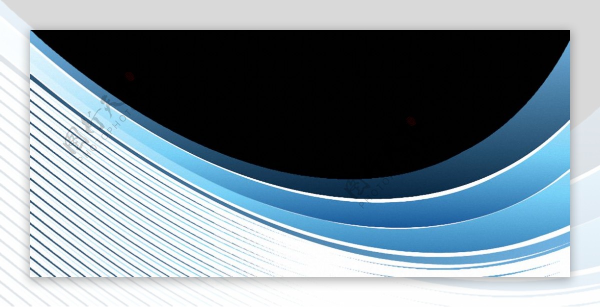 抽象蓝色弧形图形免抠png透明素材