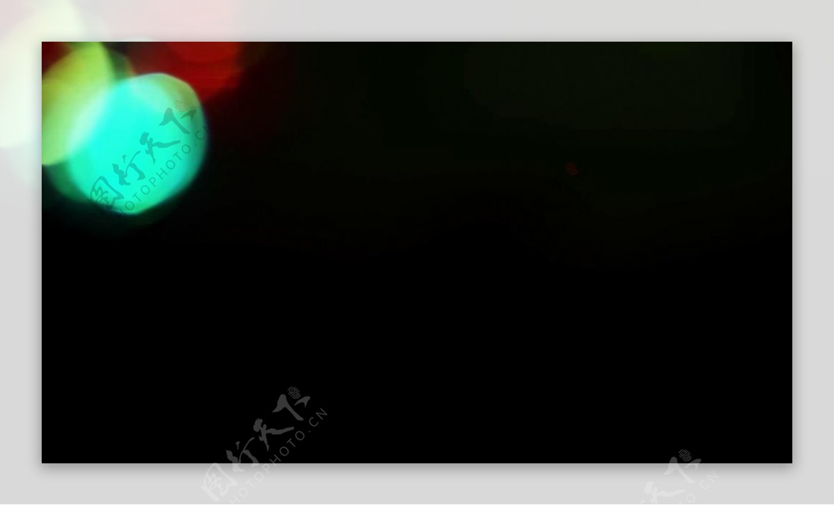 荧光绿色光斑变换漏光视频素材