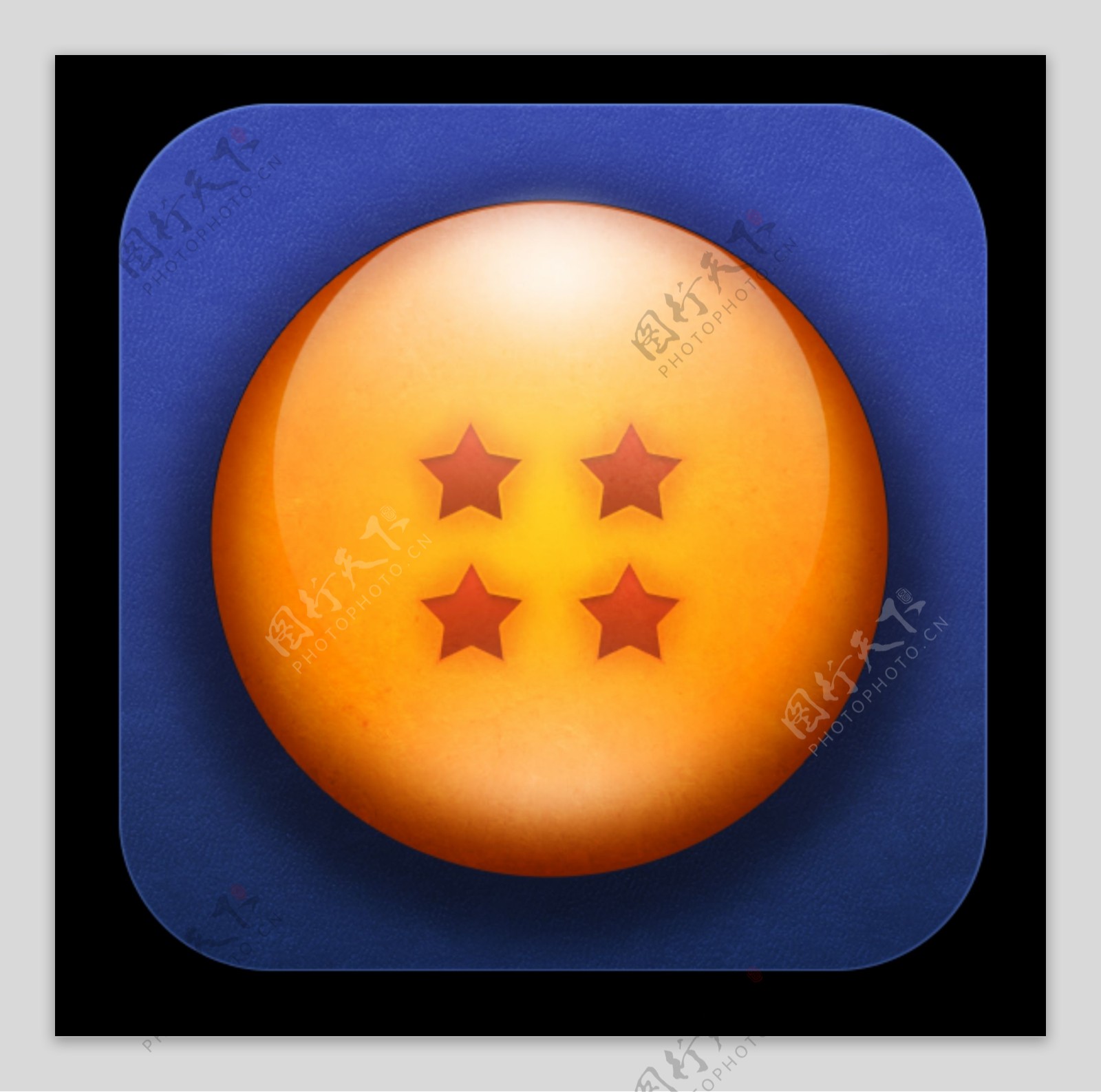 橙色星星图标按钮素材