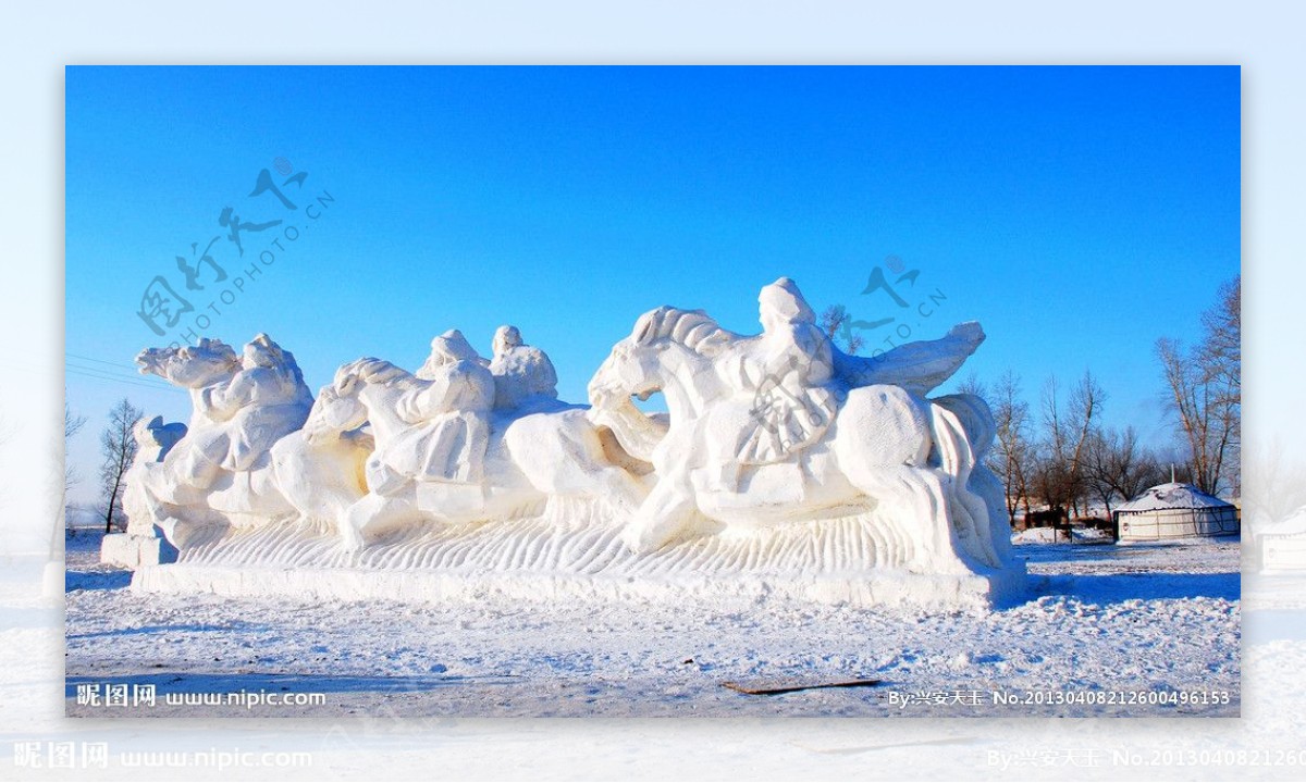 冬季那达慕雪雕