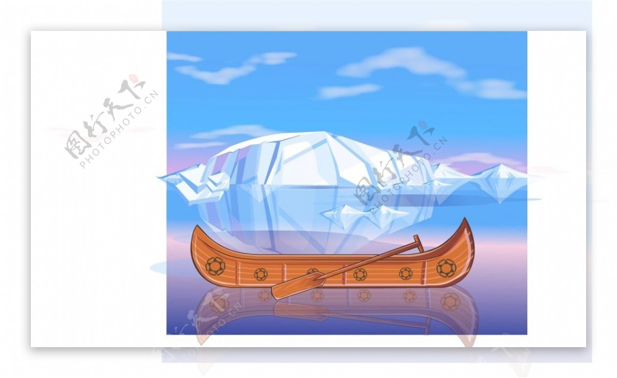 冰川与木船FLA素材